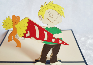 3D Karte Einschulung Junge
